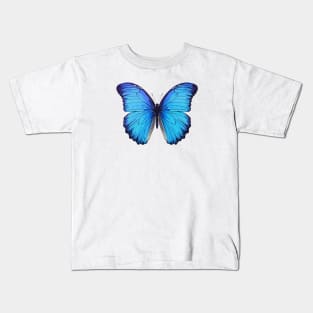 Blue Morpho Butterfly Kids T-Shirt